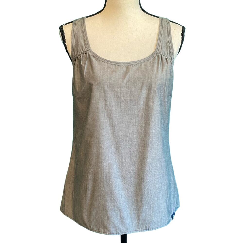 The North Face Gray Criss Cross Back Gray Tank Top Women's Small